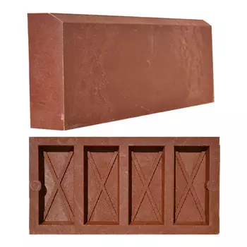 Бордюр тротуарный полимерно-песчаный 500х250х55 мм красный Лаатта