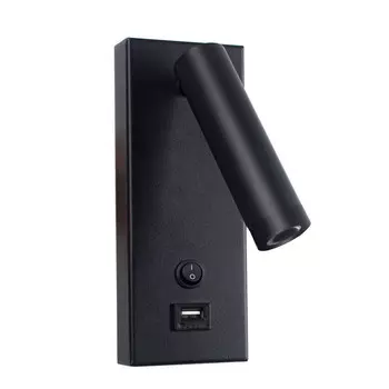 Бра De City Стаут светодиодное 3 Вт 220-240 В черное 4000К IP20 (702022501)