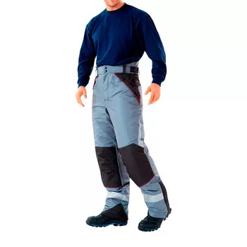 Брюки рабочие утепленные Спец 60-62 рост 182-188 см серо-черные/красные