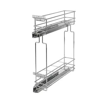 Бутылочница выкатная с доводчиком левая хром 150 мм (VK-03-150-DL)