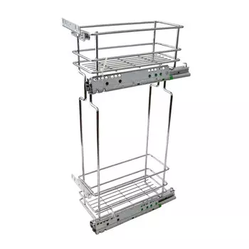 Бутылочница выкатная с доводчиком правая хром 150 мм (VK-04-150-DR)