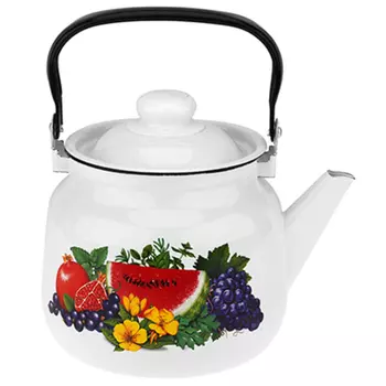 Чайник эмалированный Магнитогорская эмаль Свежесть 3,5 л белый