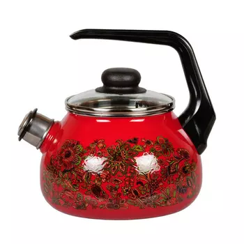 Чайник со свистком эмалированный Vitross Imperio 2 л красный
