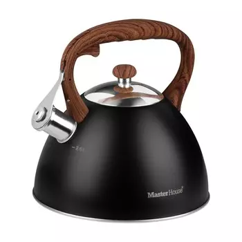 Чайник со свистком нержавеющая сталь Master House Marco 2,6 л черный