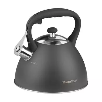 Чайник со свистком нержавеющая сталь Master House Marco 2,6 л серый