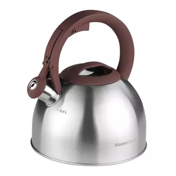 Чайник со свистком нержавеющая сталь Master House Antonio 2,4 л шоколад