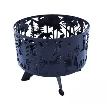 Чаша костровая Лес 600 мм с крышкой плоское дно