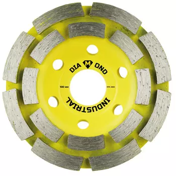 Чашка алмазная по бетону Diamond Industrial 100х22,23 мм двухрядная