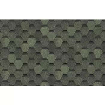 Черепица гибкая Docke Eurasia Шестигранник зеленая 3 кв.м