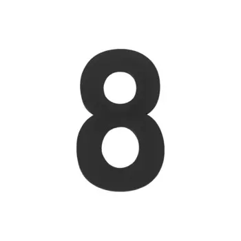 Цифра самоклеящаяся 8 Fuaro SS304 50х30 мм черная