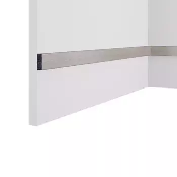 Декоративная рейка из экополимера 30х10х3000 мм Cosca Decor RX010-455 платина матовая