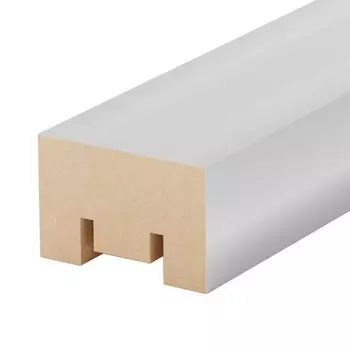 Декоративная рейка МДФ 30х20х2700 мм белый Stella