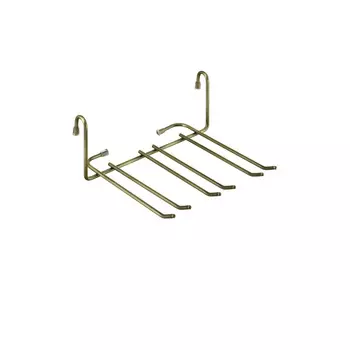 Держатель на рейлинг для фужеров малая 245х210х100 мм античная бронза (YJ-G507 AB)