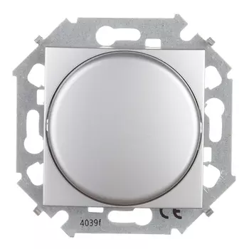 Диммер Simon 15 встраиваемый алюминий поворотный (1591796-033)