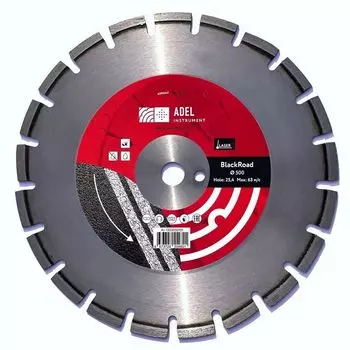 Диск алмазный по асфальту Adel Instrument BlackRoad 500x25,4x3,6 мм сегментный мокрый/сухой рез (AI-1303050101)