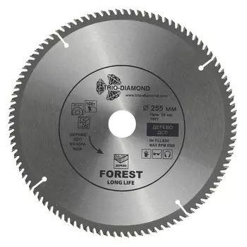 Диск пильный по дереву Trio-Diamond 255х30х2 мм 100 зубьев (FLL834)