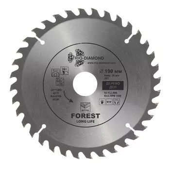 Диск пильный по дереву Trio-Diamond 190х30х1,6 мм 36 зубьев (FLL806)