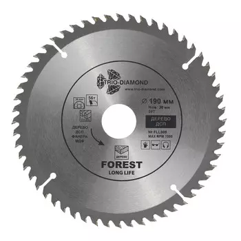 Диск пильный по дереву Trio-Diamond 190х30х1,6 мм 56 зубьев (FLL808)