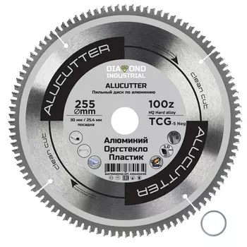 Диск пильный по пластику Diamond Industrial AluCutter 255х30х3,1 мм 100 зубьев (DIDA255Z100)