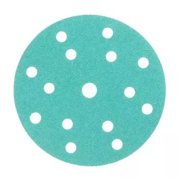 Диск шлифовальный КМ Green Film d150 мм P80 на липучку пленочная основа (5 шт.)