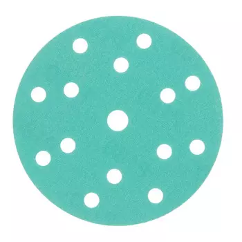Диск шлифовальный КМ Green Film d150 мм P180 на липучку пленочная основа (5 шт.)