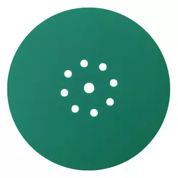 Диск шлифовальный КМ Green Film d225 мм Р80 на липучку пленочная основа (3 шт.)