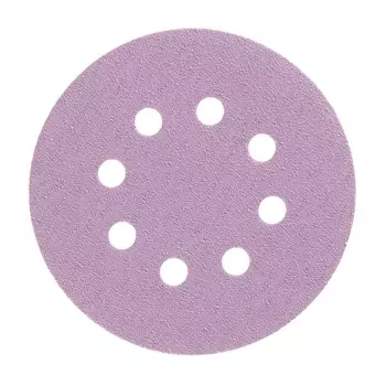 Диск шлифовальный КМ Purple d125 мм P80 на липучку бумажная основа (5 шт.)