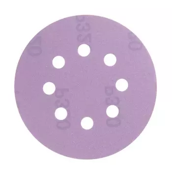 Диск шлифовальный КМ Purple d125 мм P320 на липучку бумажная основа (5 шт.)