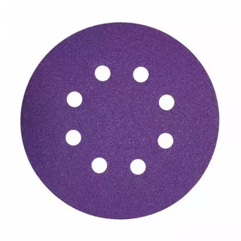 Диск шлифовальный КМ Purple d125 мм P100 на липучку бумажная основа (5 шт.)