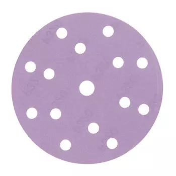 Диск шлифовальный КМ Purple d150 мм P320 на липучку бумажная основа (5 шт.)