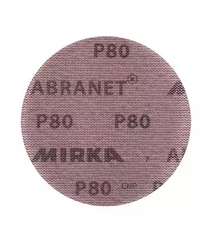 Диск шлифовальный Mirka Abranet d150 мм P80 на липучку сетчатая основа (5 шт.)