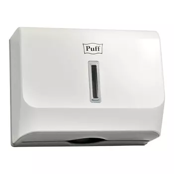 Диспенсер Puff для бумажных полотенец пластик белый (5130)