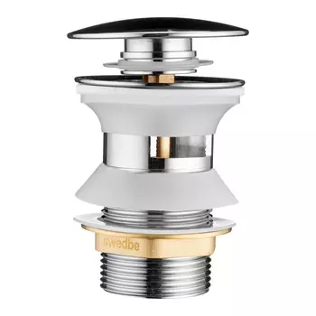Донный клапан Swedbe клик-клак 1 1/4 с переливом хром (0003)