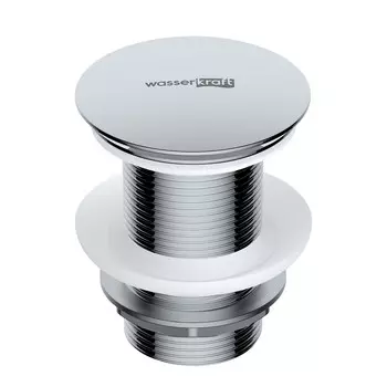 Донный клапан WasserKraft клик-клак 1 1/4 хром (A244)