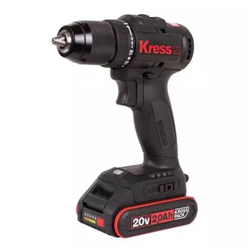 Дрель-шуруповерт аккумуляторная бесщеточная Kress 20 В 2 Ач Li-Ion 2 АКБ и ЗУ (KU212.1)