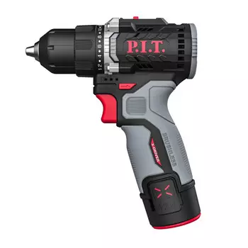 Дрель-шуруповерт аккумуляторная бесщеточная P.I.T. PBM12K-10B/2 12 В 1,5 Ач Li-Ion 2 АКБ и ЗУ