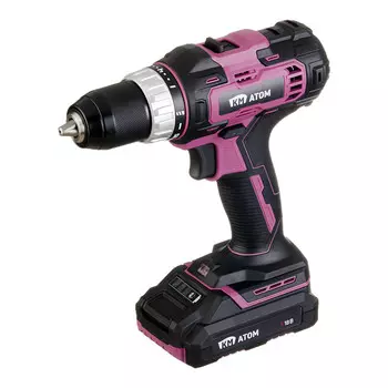 Дрель-шуруповерт аккумуляторная КМ АТОМ 18 В 2 Ач Li-Ion с АКБ и ЗУ (CD-181/1 KIT)