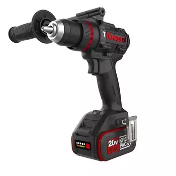 Дрель-шуруповерт ударная аккумуляторная бесщеточная Kress 20 В 4 Ач Li-Ion 2 АКБ и ЗУ (KUC33)