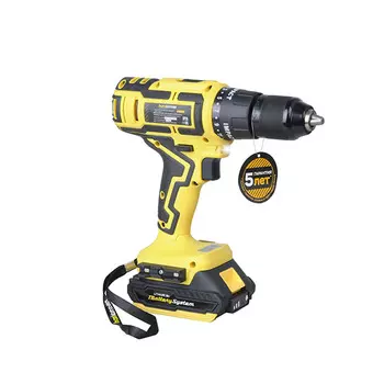 Дрель-шуруповерт аккумуляторная ударная Hanskonner HCD1855RI 18В 2Ач Li-Ion 2 АКБ и ЗУ