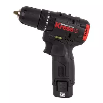 Дрель-шуруповерт ударная аккумуляторная бесщеточная Kress 12 В 2 Ач Li-Ion 2 АКБ и ЗУ (KUC12)