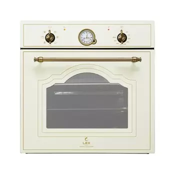 Духовой шкаф электрический встраиваемый Lex EDM 077C IV Light 595 мм белый антик (CHAO000392)