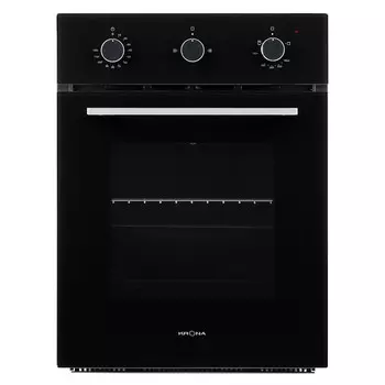 Духовой шкаф газовый встраиваемый Krona Stretto 45 BL 447 мм черный (00026329)