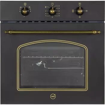 Духовой шкаф газовый встраиваемый MBS DG-607BL 594 мм черный