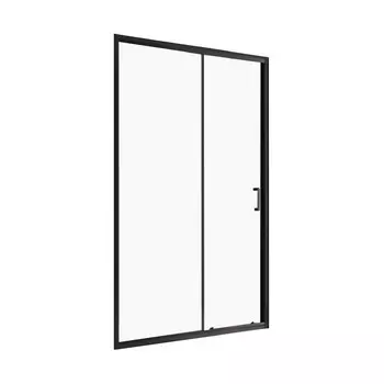 Душевая дверь BelBagno Uno-195 стекло прозрачное 120х195 см профиль черный 5 мм раздвижная (UNO-195-BF-1-120-C-NERO)