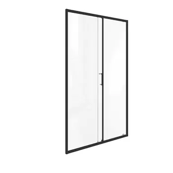 Душевая дверь Good Door Lite WTW-110-C-B стекло прозрачное 110х190 см профиль черный 5 мм раздвижная (ЛТ00022)