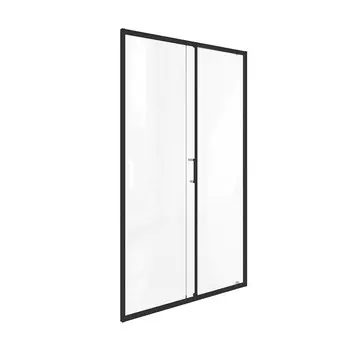 Душевая дверь Good Door Lite WTW-120-C-B стекло прозрачное 120х190 см профиль черный 5 мм раздвижная (ЛТ00021)