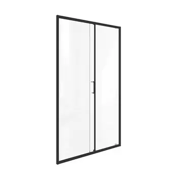 Душевая дверь Good Door Lite WTW-130-C-B стекло прозрачное 130х190 см профиль черный 5 мм раздвижная (ЛТ00020)
