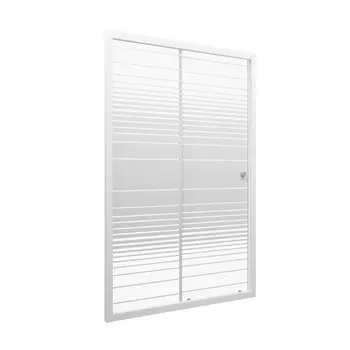 Душевая дверь Triton Слайд стекло с узором 120х185 профиль белый 4 мм раздвижная (Щ0000038520)