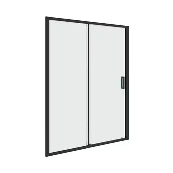 Душевая дверь Ulitka Safari стекло матовое 150х195 см профиль черный 6 мм раздвижная (74104149)