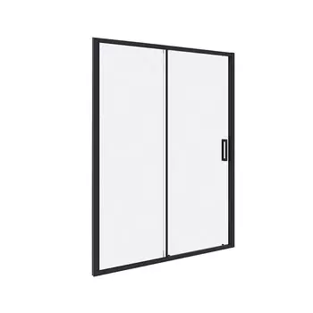 Душевая дверь Ulitka Safari стекло прозрачное 160х195 см профиль черный 6 мм раздвижная (74104229)